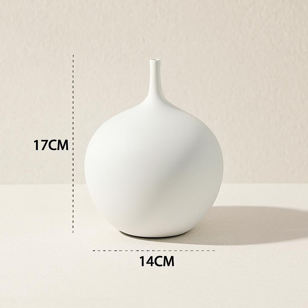 Ceramic Vases – Flower Vase – Elegant Home Decor, Minimalist Vase Bookshelf – Gift for Her – Art Deco – Apartment Decor – 3D Printed Vase