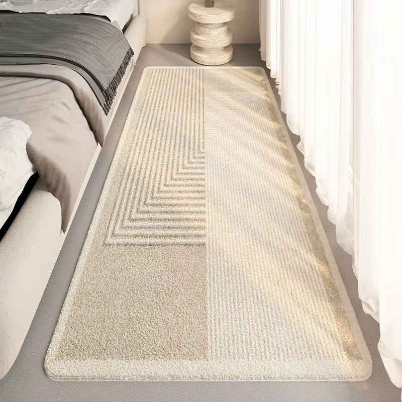 Striped Bedroom Carpet Bedside Rug Fluffy Large Carpet Living Room Plush Lounge Rug Floor Mat Soft Velvet Carpets for Children