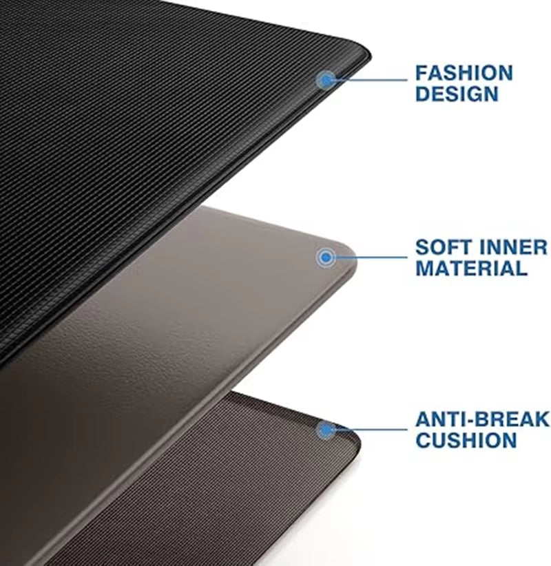 Kitchen Mats, Kitchen Rugs, Cushioned anti Fatigue Kitchen Mats for Floor, Non-Slip Standing Desk Mat, Waterproof Kitchen Rugs
