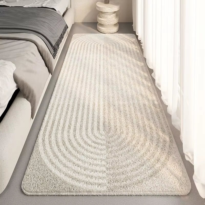 Striped Bedroom Carpet Bedside Rug Fluffy Large Carpet Living Room Plush Lounge Rug Floor Mat Soft Velvet Carpets for Children