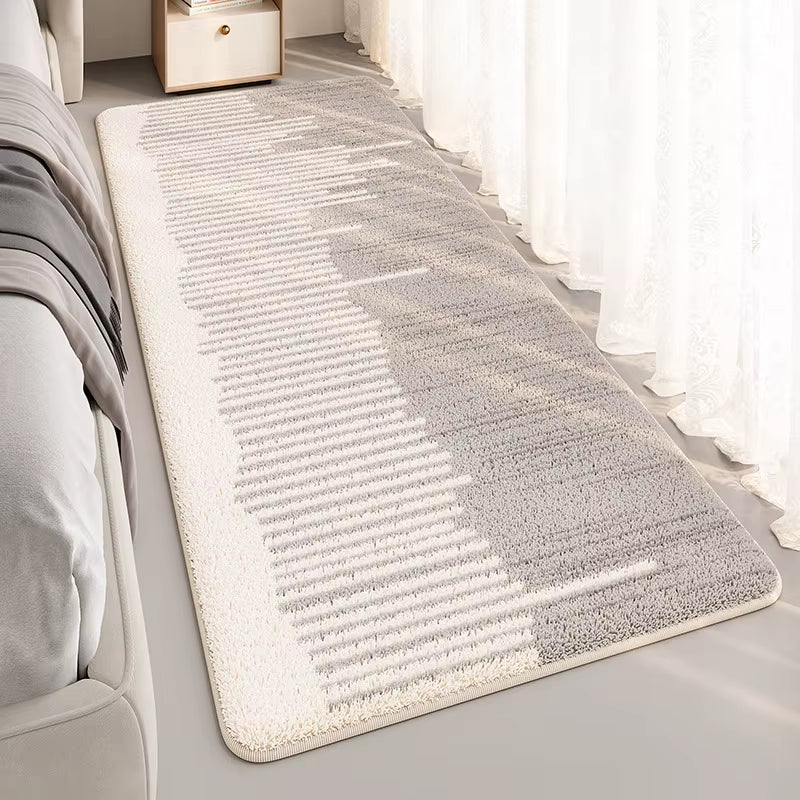 Striped Bedroom Carpet Bedside Rug Fluffy Large Carpet Living Room Plush Lounge Rug Floor Mat Soft Velvet Carpets for Children