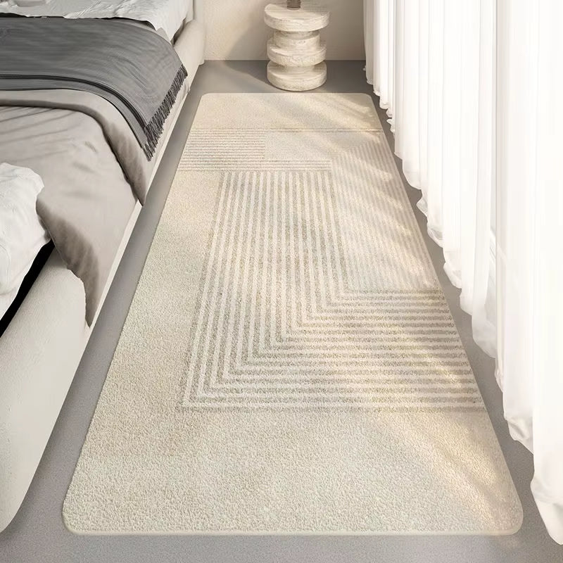 Striped Bedroom Carpet Bedside Rug Fluffy Large Carpet Living Room Plush Lounge Rug Floor Mat Soft Velvet Carpets for Children