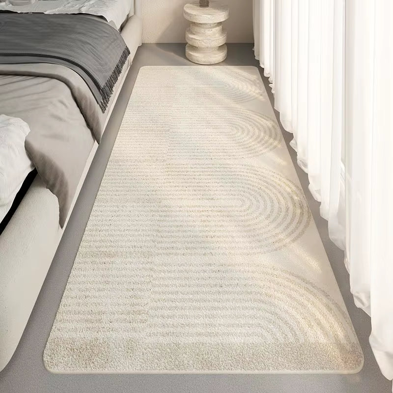 Striped Bedroom Carpet Bedside Rug Fluffy Large Carpet Living Room Plush Lounge Rug Floor Mat Soft Velvet Carpets for Children