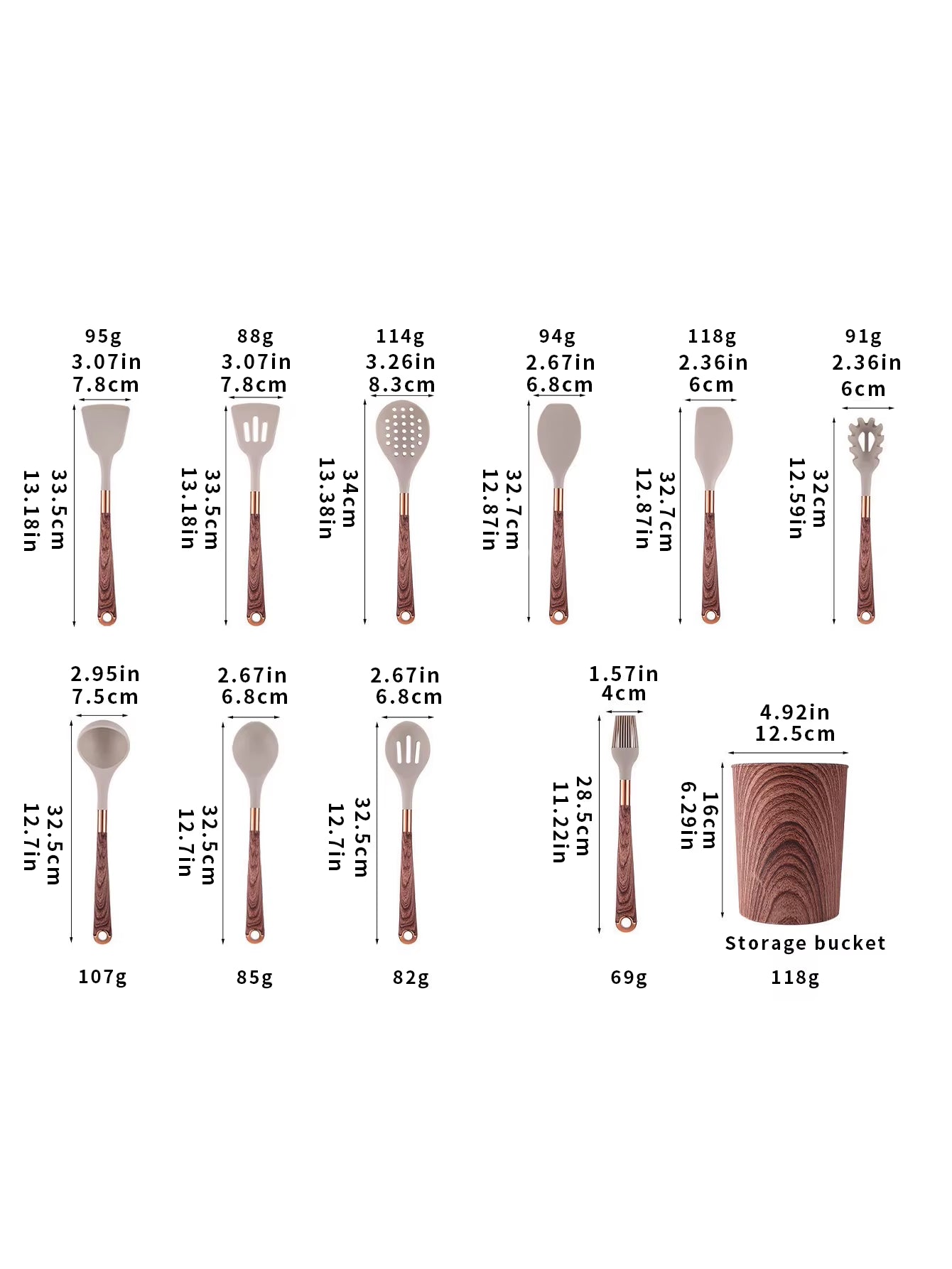 12 10 6PCS Silicone Nordic Stir Shovel Silicone Pan Shovel Stir Fried Spoon Soup Spoon Kitchen Utensils Household Tools