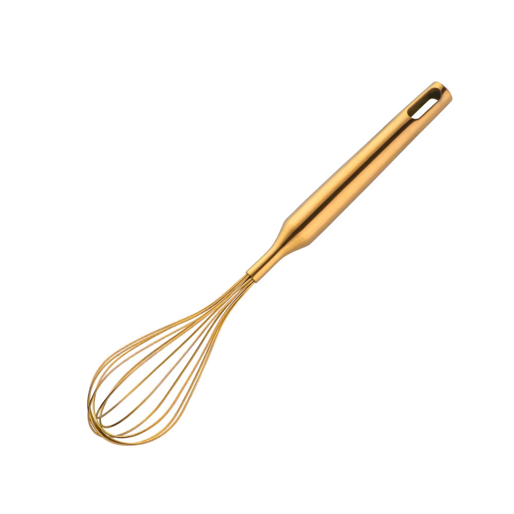 1-10PCS Stainless Steel Cookwarlong Handle Set Gold Cooking Utensils Scoop Spoon Turner Ladle Cooking Tools Kitchen Utensils Set