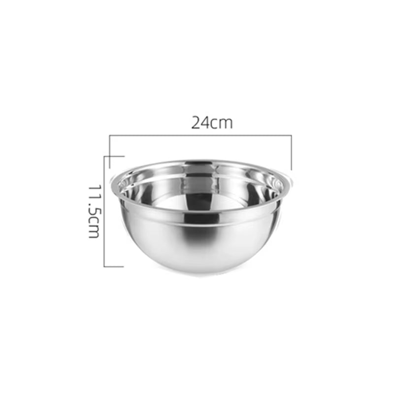 Multi-Size Stainless Steel Salad Bowls Set Nesting Fruit Salad Bowl Kitchen Food Storage Bowl Cooking Mixing Bowls for Prepping