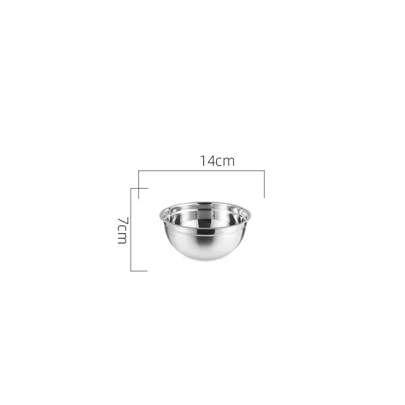 Multi-Size Stainless Steel Salad Bowls Set Nesting Fruit Salad Bowl Kitchen Food Storage Bowl Cooking Mixing Bowls for Prepping