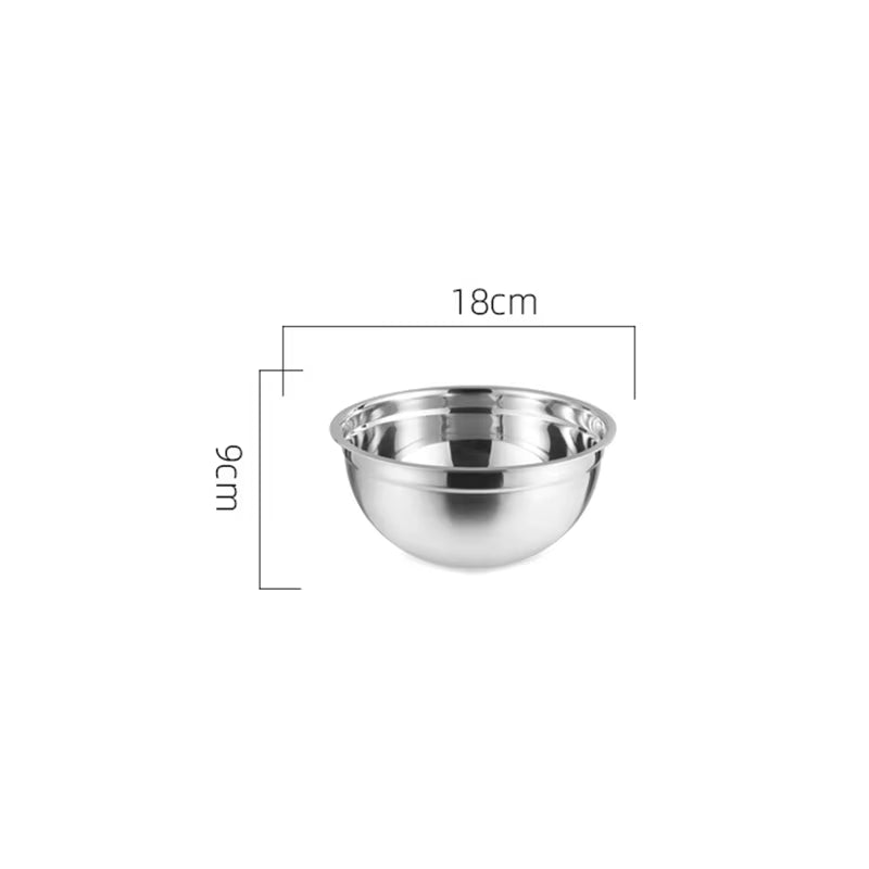 Multi-Size Stainless Steel Salad Bowls Set Nesting Fruit Salad Bowl Kitchen Food Storage Bowl Cooking Mixing Bowls for Prepping
