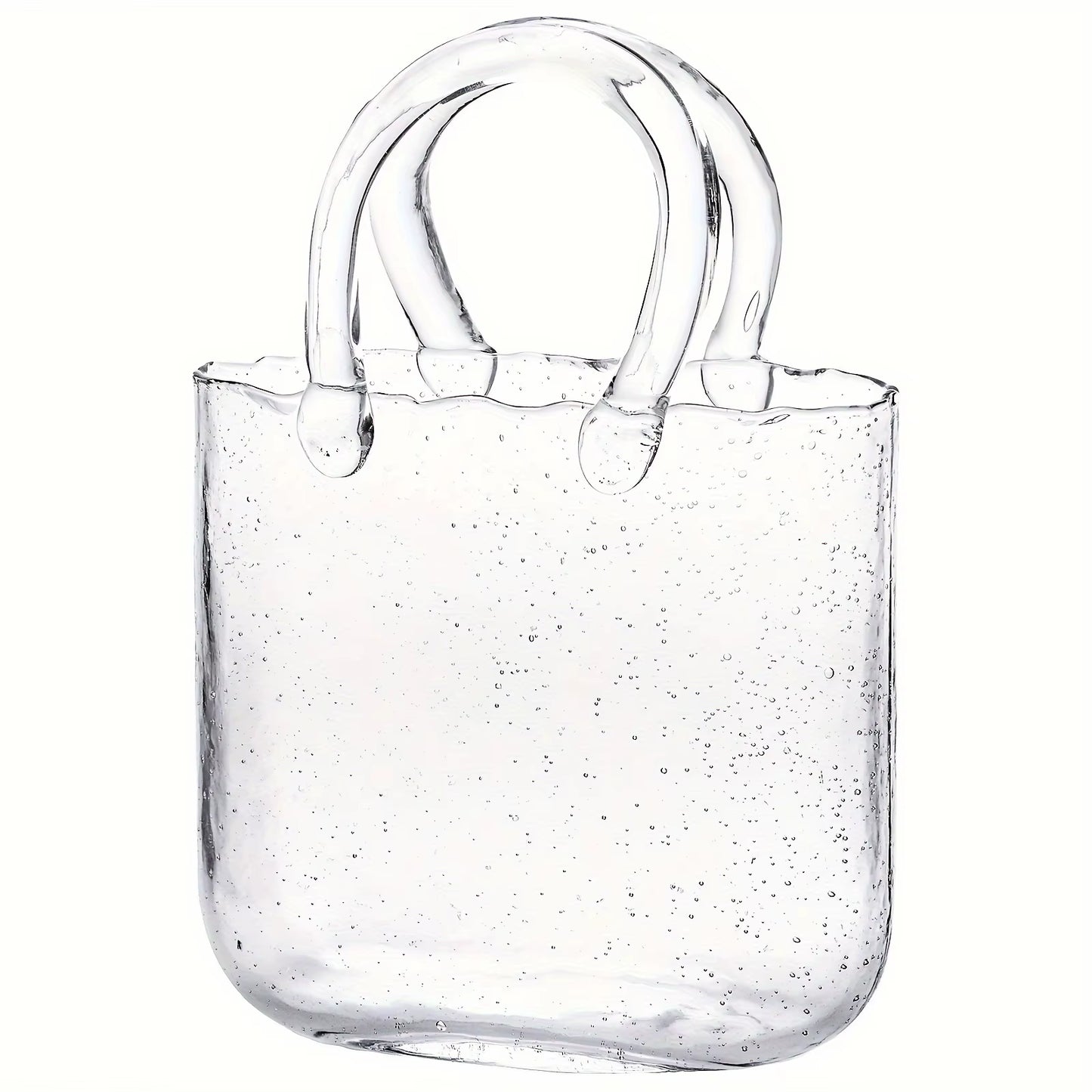Bag Glass Vase Handbag Shaped Vase Hydroponic Vase Transparent Bag Vase Mother'S Day Gift Home Decoration