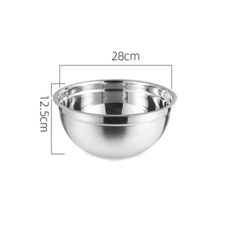 Multi-Size Stainless Steel Salad Bowls Set Nesting Fruit Salad Bowl Kitchen Food Storage Bowl Cooking Mixing Bowls for Prepping
