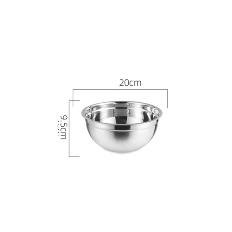 Multi-Size Stainless Steel Salad Bowls Set Nesting Fruit Salad Bowl Kitchen Food Storage Bowl Cooking Mixing Bowls for Prepping
