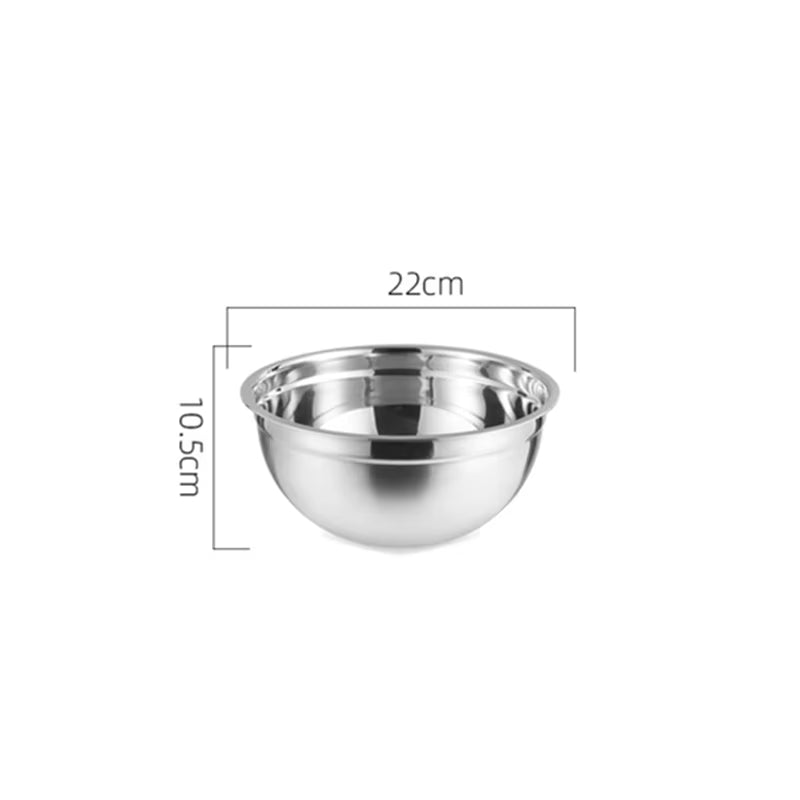 Multi-Size Stainless Steel Salad Bowls Set Nesting Fruit Salad Bowl Kitchen Food Storage Bowl Cooking Mixing Bowls for Prepping