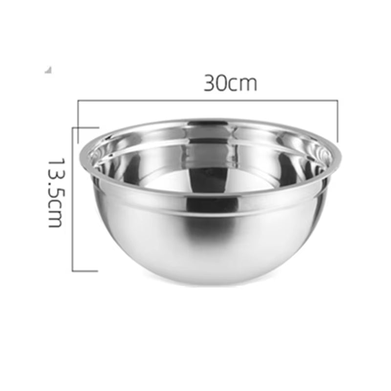 Multi-Size Stainless Steel Salad Bowls Set Nesting Fruit Salad Bowl Kitchen Food Storage Bowl Cooking Mixing Bowls for Prepping
