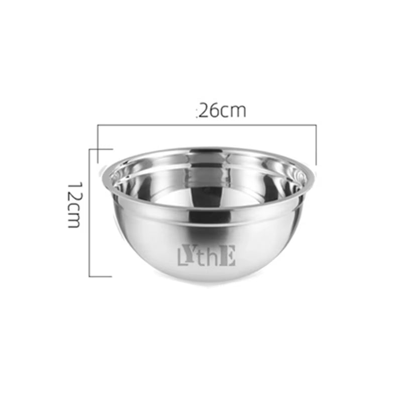 Multi-Size Stainless Steel Salad Bowls Set Nesting Fruit Salad Bowl Kitchen Food Storage Bowl Cooking Mixing Bowls for Prepping