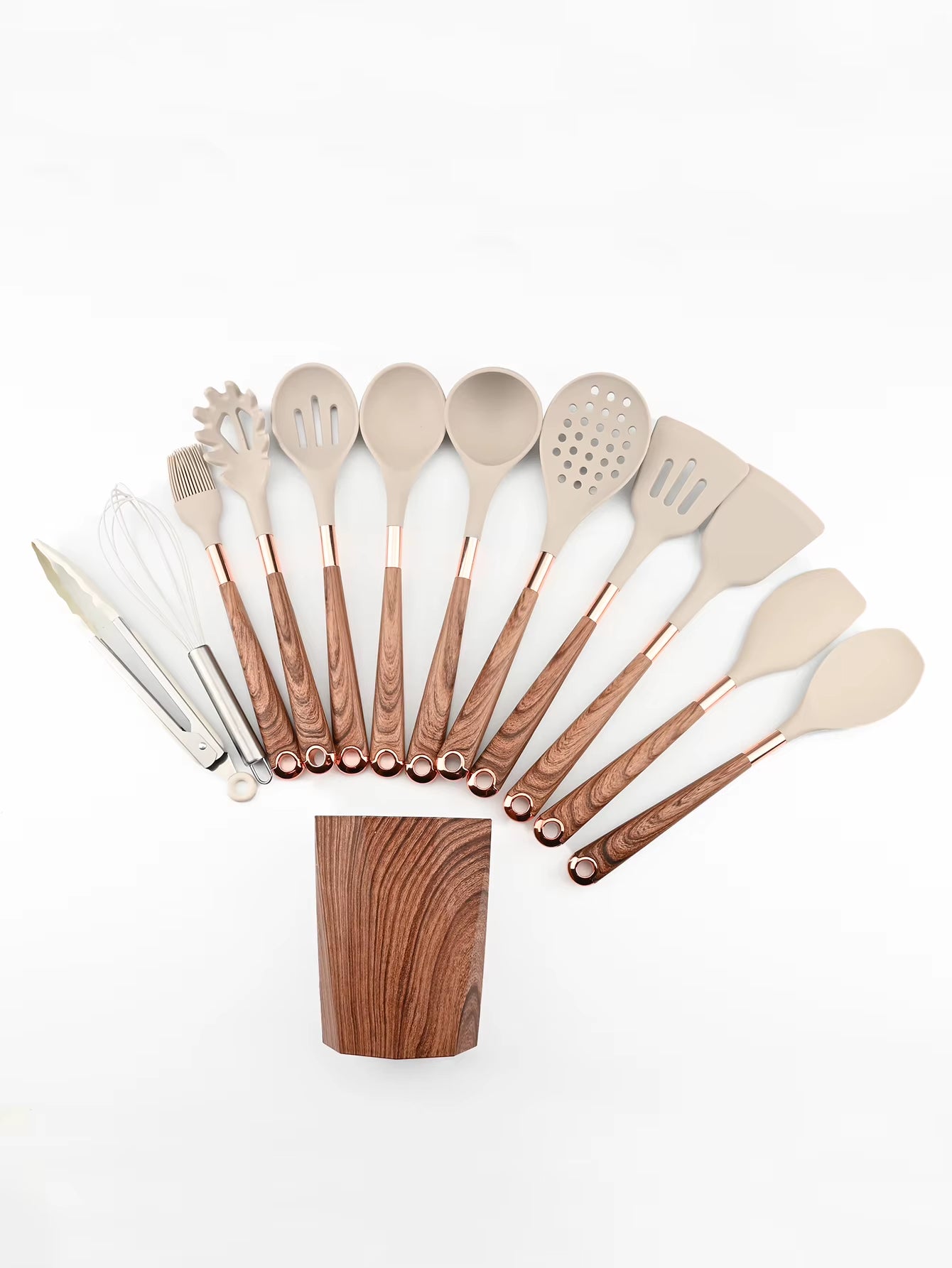 12 10 6PCS Silicone Nordic Stir Shovel Silicone Pan Shovel Stir Fried Spoon Soup Spoon Kitchen Utensils Household Tools
