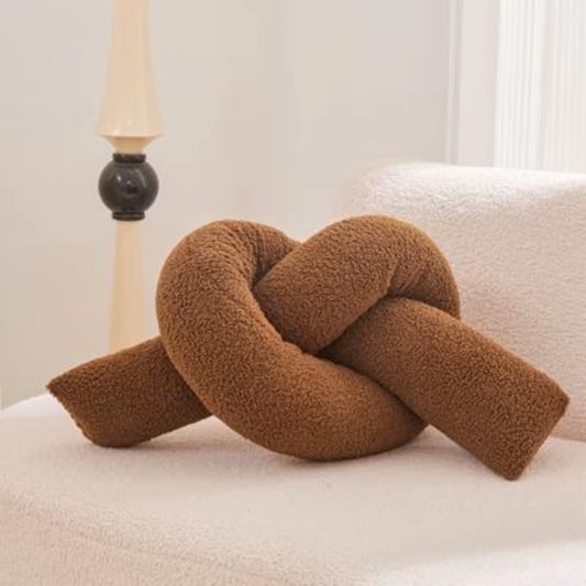 1Pc Throw Pillow Creative Sofa Cushion Simple Solid Color Nordichome Cushion Knotted Cushion Creative Decorations Sofa Cushion