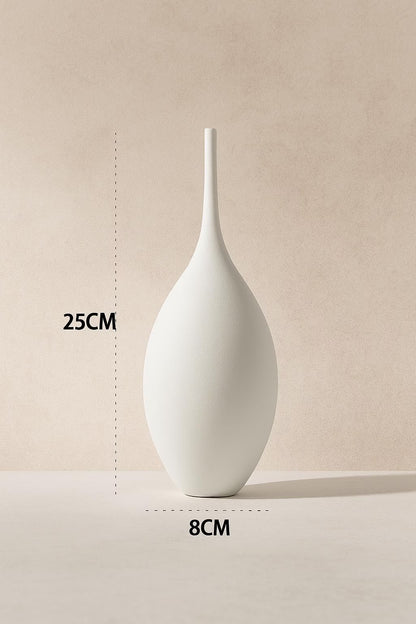 Ceramic Vases – Flower Vase – Elegant Home Decor, Minimalist Vase Bookshelf – Gift for Her – Art Deco – Apartment Decor – 3D Printed Vase