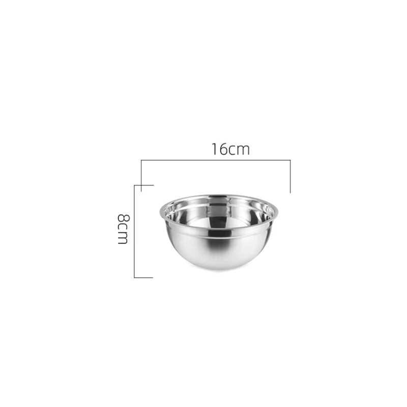 Multi-Size Stainless Steel Salad Bowls Set Nesting Fruit Salad Bowl Kitchen Food Storage Bowl Cooking Mixing Bowls for Prepping
