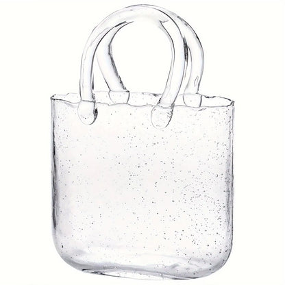 Bag Glass Vase Handbag Shaped Vase Hydroponic Vase Transparent Bag Vase Mother'S Day Gift Home Decoration