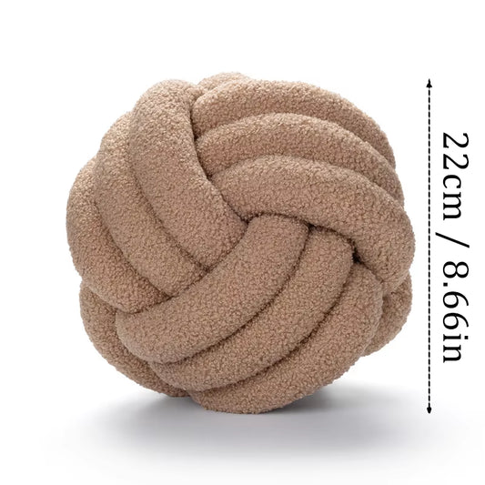 Knot Ball round Throw Pillows Home Decor Soft Couch Bench Cushion Velvet Knot Pillows on Lounge Chair Backrest Pad Throw Pillows