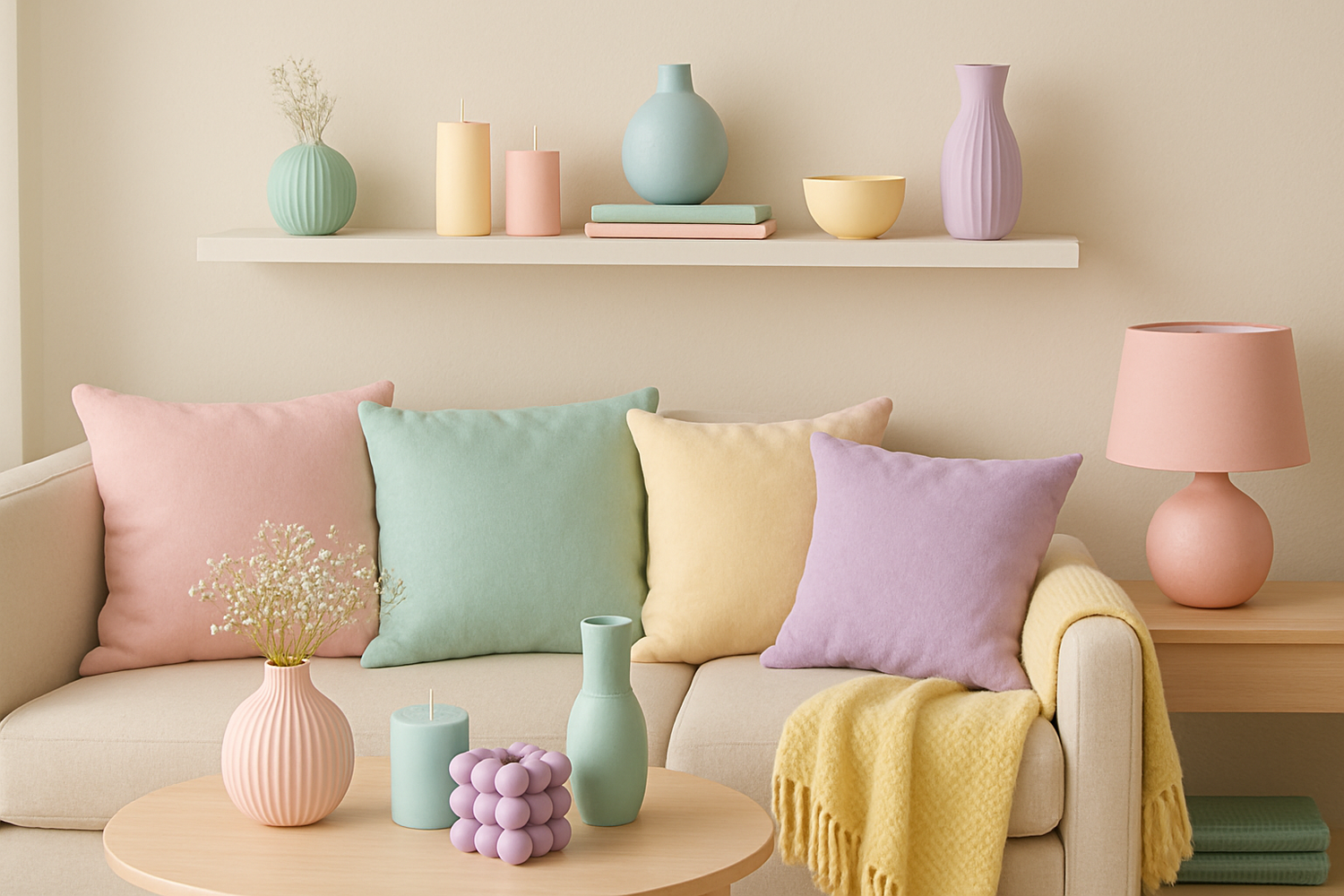 decor in pastel colors
