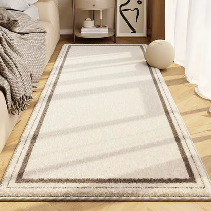 Striped Bedroom Carpet Bedside Rug Fluffy Large Carpet Living Room Plush Lounge Rug Floor Mat Soft Velvet Carpets for Children